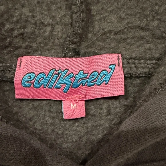 Edikted Bonney Bow Detail Hoodie Size Medium Dark Gray - Picture 6 of 6